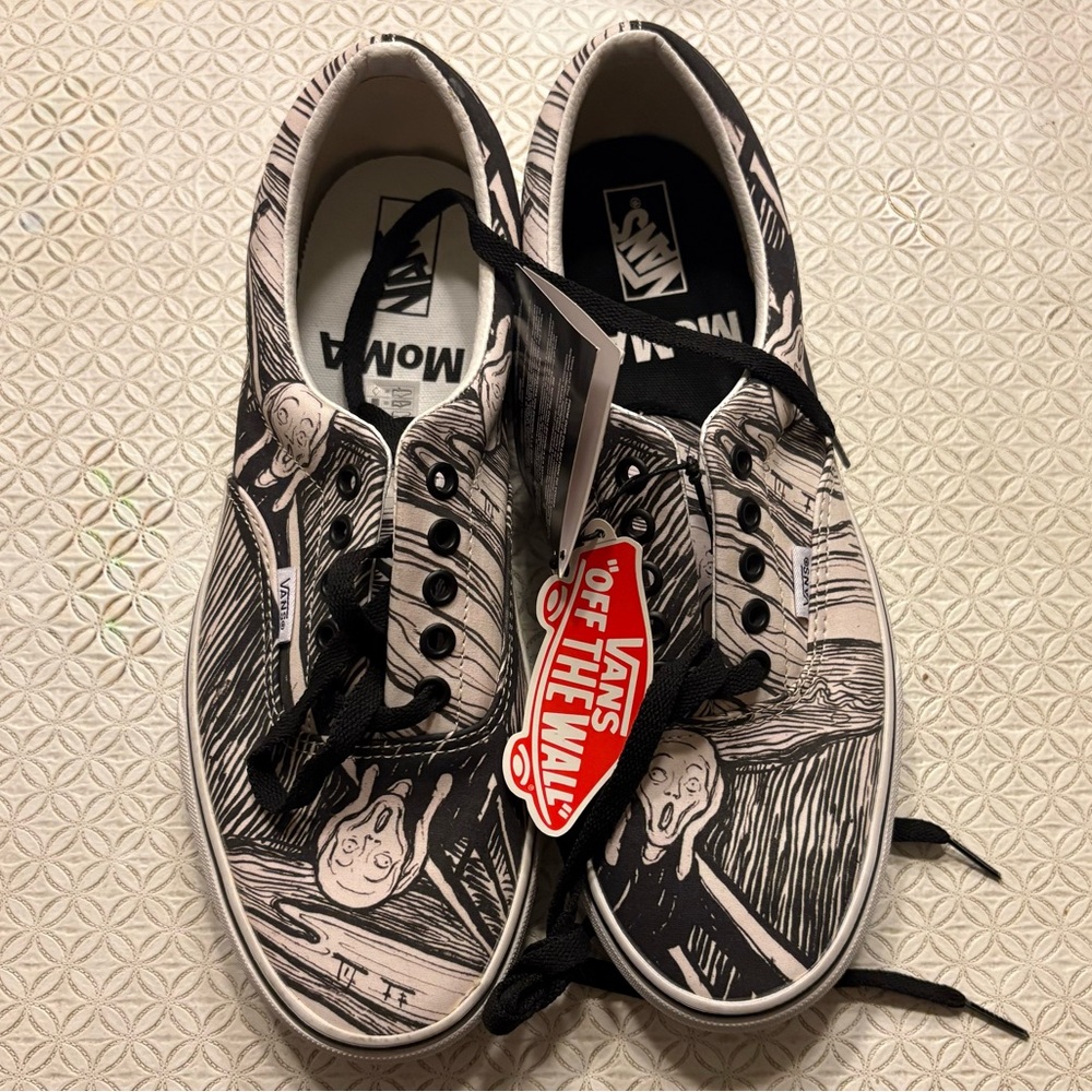 Vans x MoMA Edvard Munch The Scream Black White